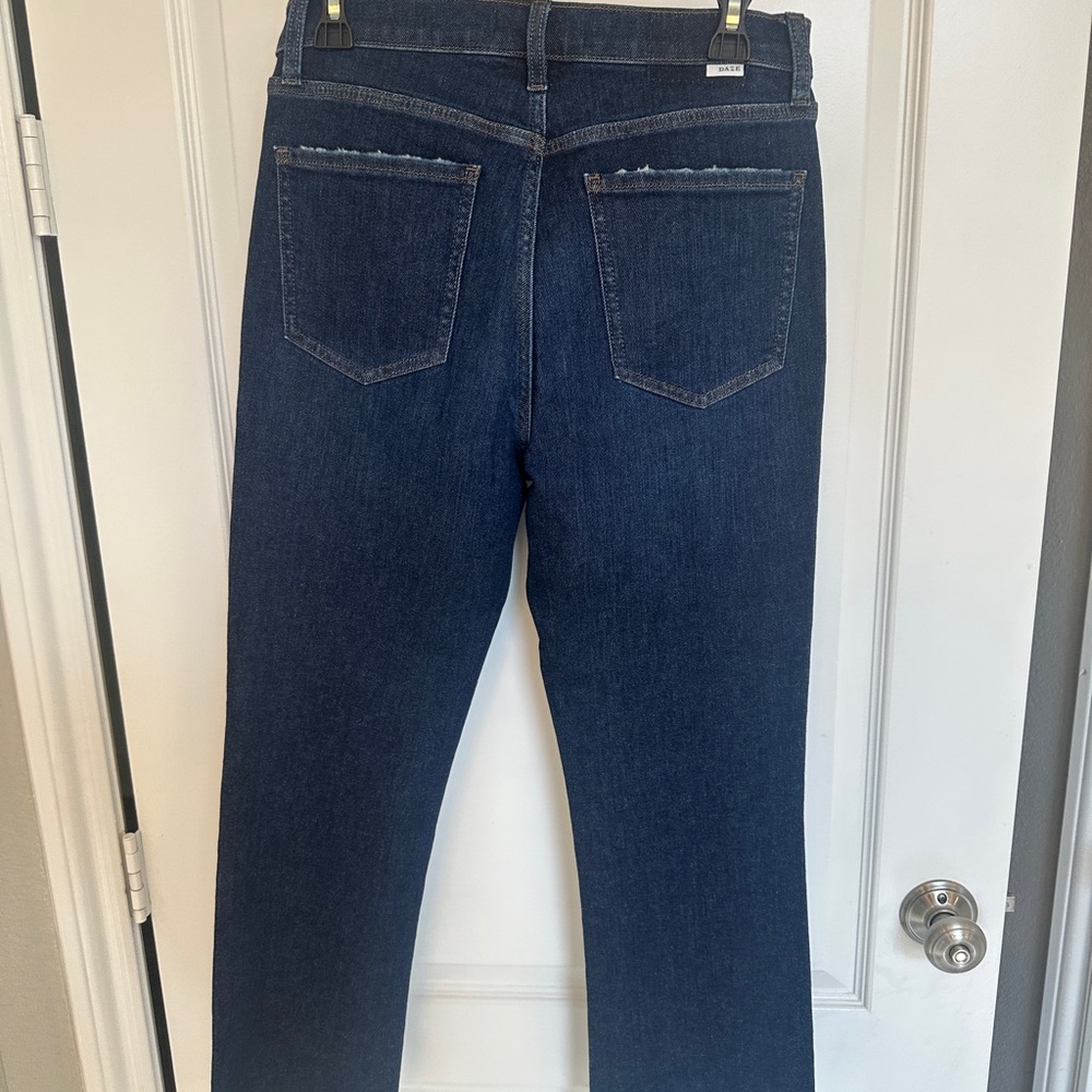 Daze Shy Girl High Rise Crop Flare Jeans - raw hem - size 29 - Picture 2 of 11